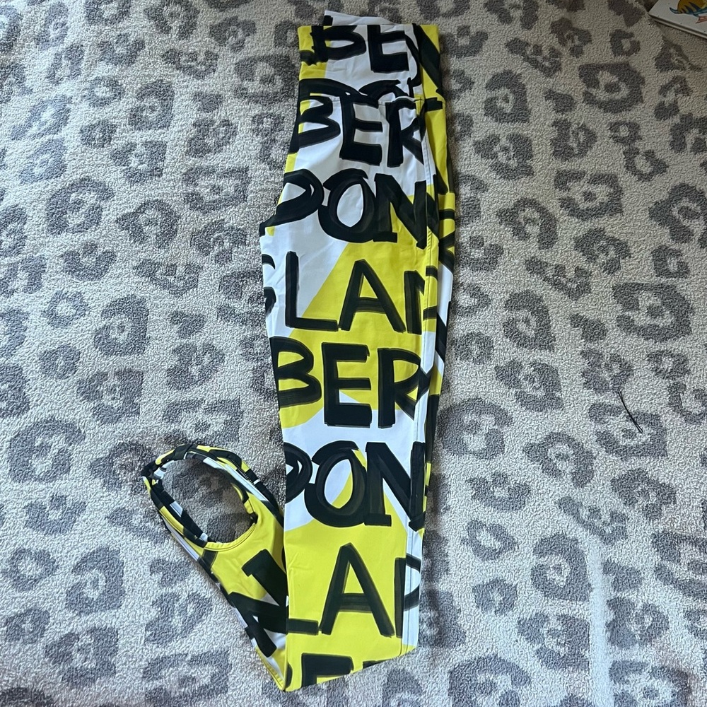Burberry London graffiti stirrup leggings